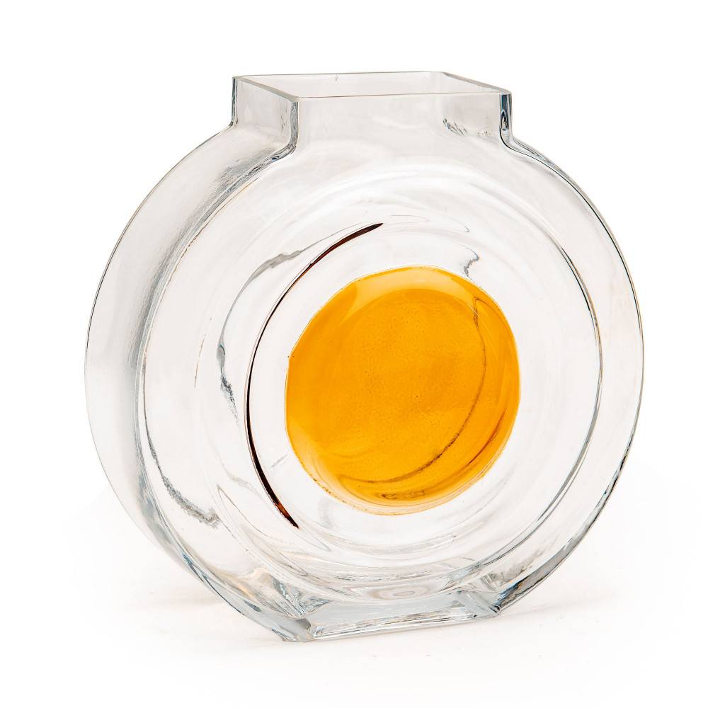 Amadeus - Vase Rond Ambre 20 cm - Image 1