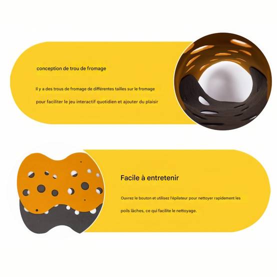 IntiMeg - Tunnel pour chat DIY Orange-gris 3 mm (65 x 30) IntiMeg - Image 7