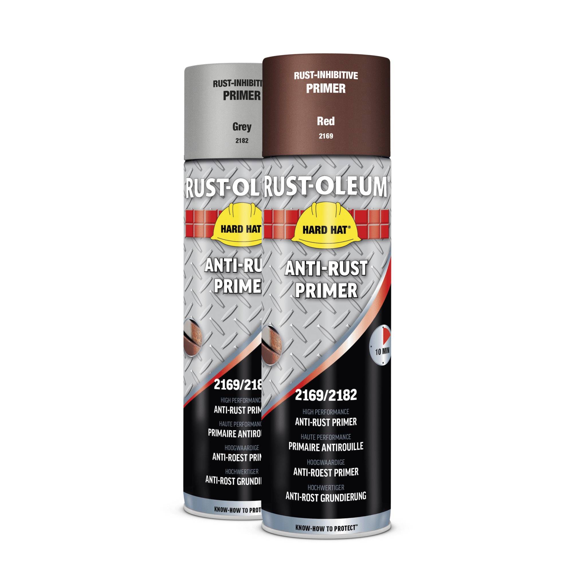 Primaire antirouille Hard Hat® gris 500ml- RUST-OLEUM - 2182 - Image 1