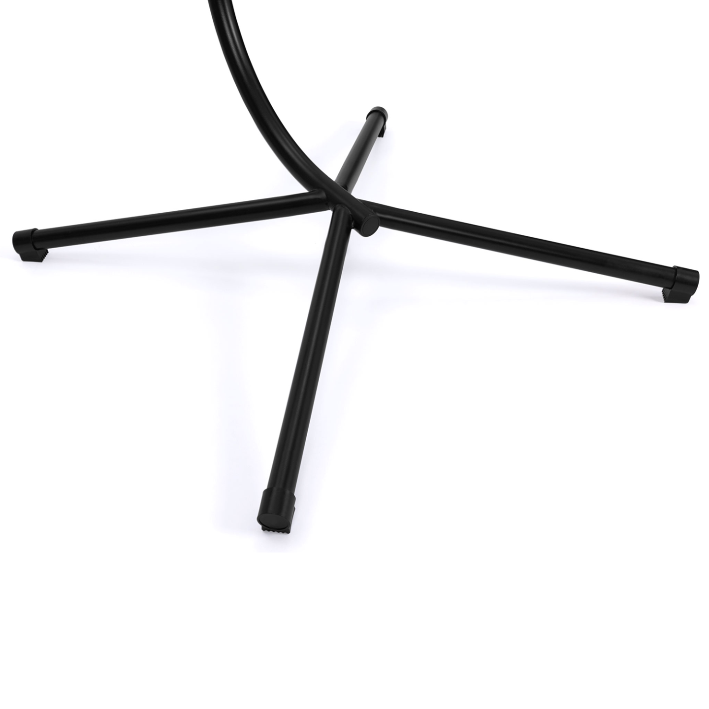 Fauteuil oeuf suspendu ajouré effet rotin avec coussin écru - Image 8