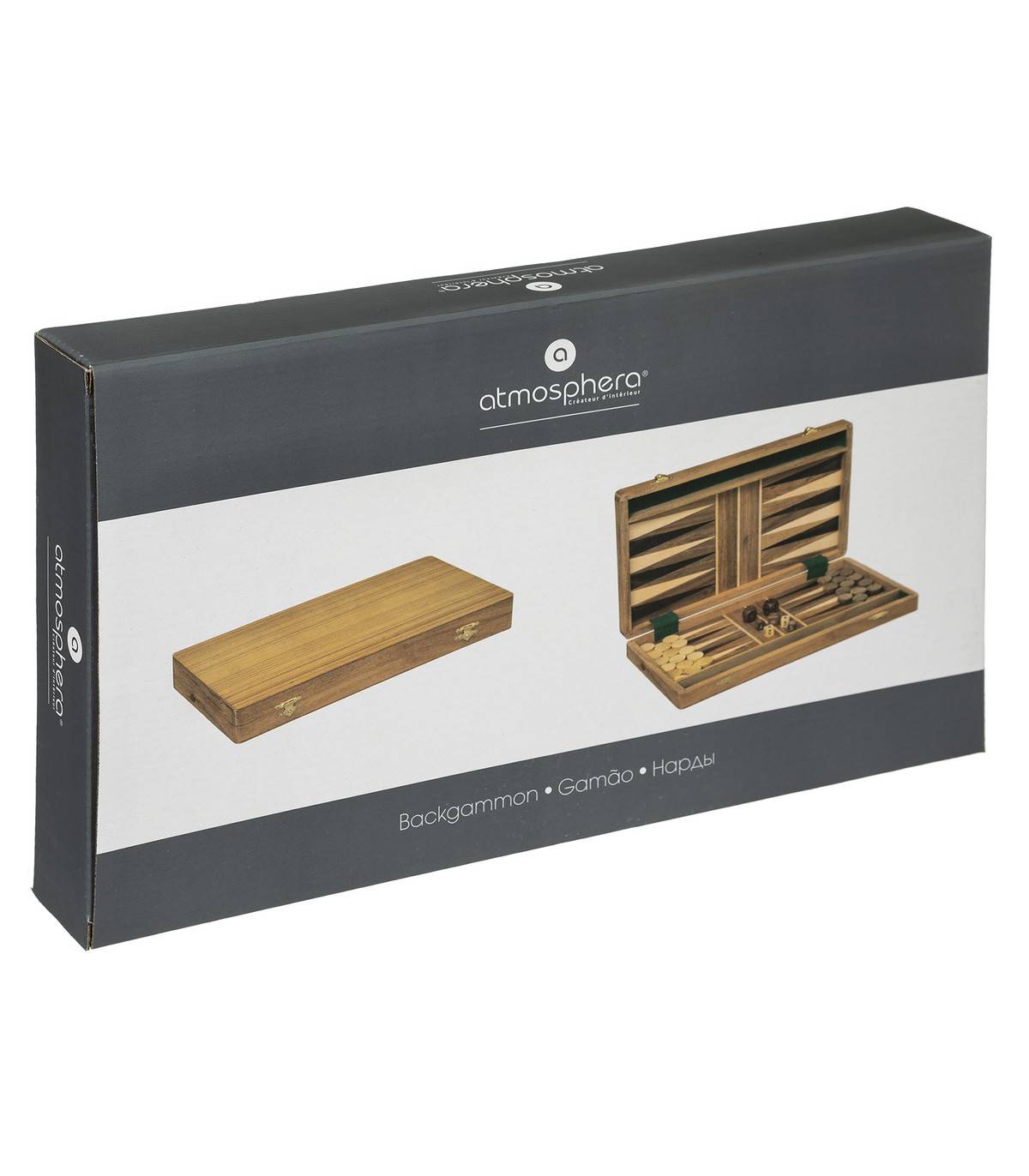 Objet déco Jeu de Backgammon en Bois d'Acacia 36 x 41 cm - Imagen 2