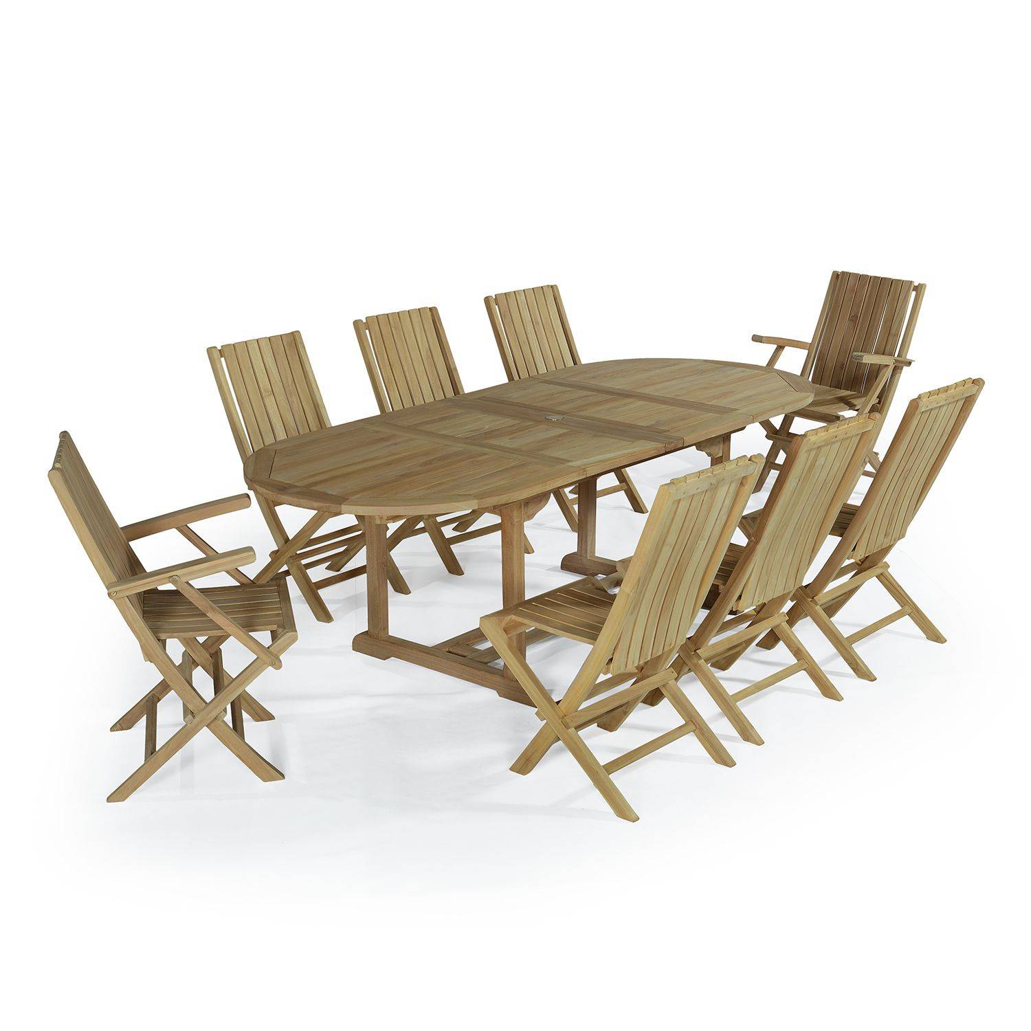 Salon de jardin en teck massif Fuji, 8 places - TECK'Attitude - Imagen 1