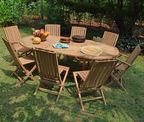 Salon de jardin en teck massif Fuji, 8 places - TECK'Attitude - Imagen 5