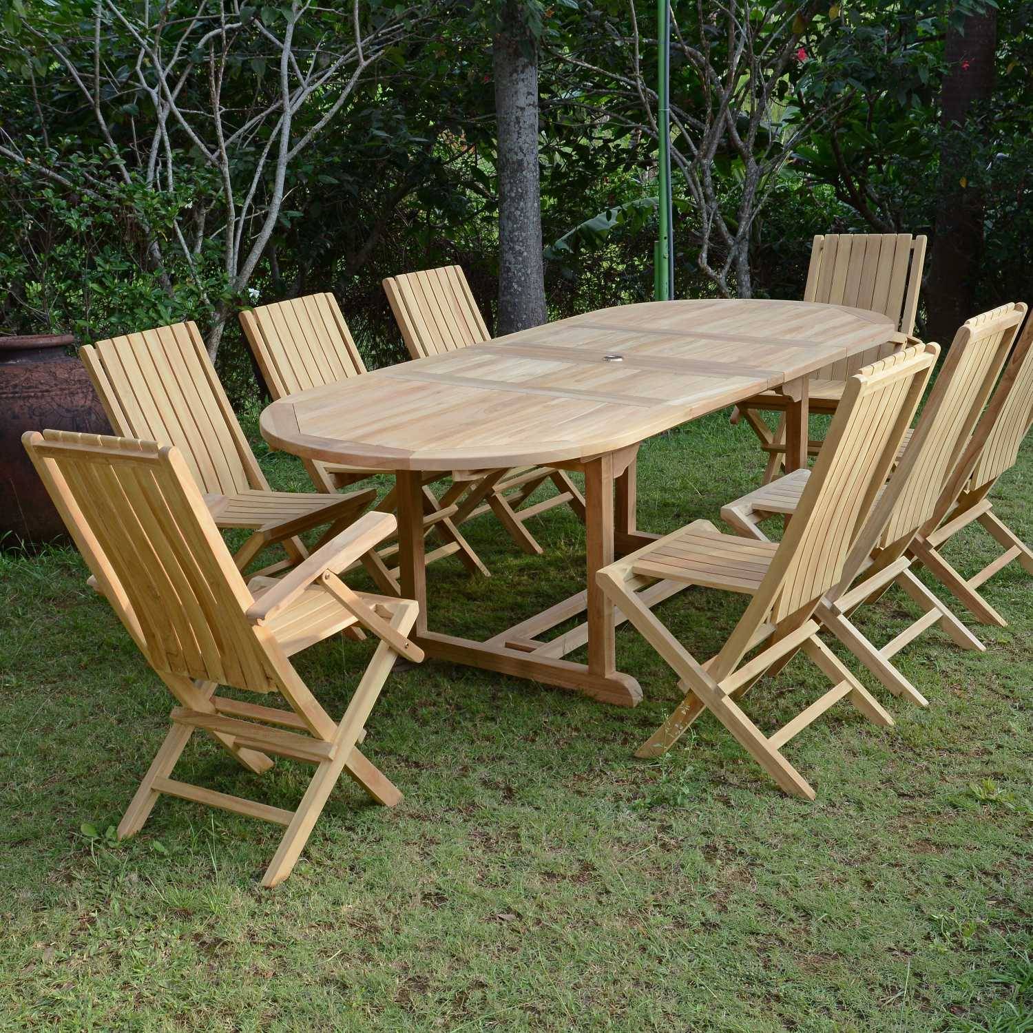 Salon de jardin en teck massif Fuji, 8 places - TECK'Attitude - Imagen 2