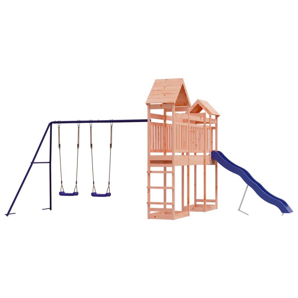 Helloshop26 - Aire de jeux d'extérieur balançoires toboggan portiques robuste jeux jardin 492 x 358 x 238 cm bois massif de douglas - Imagen 2