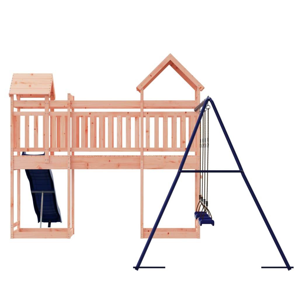 Helloshop26 - Aire de jeux d'extérieur balançoires toboggan portiques robuste jeux jardin 492 x 358 x 238 cm bois massif de douglas - Imagen 4