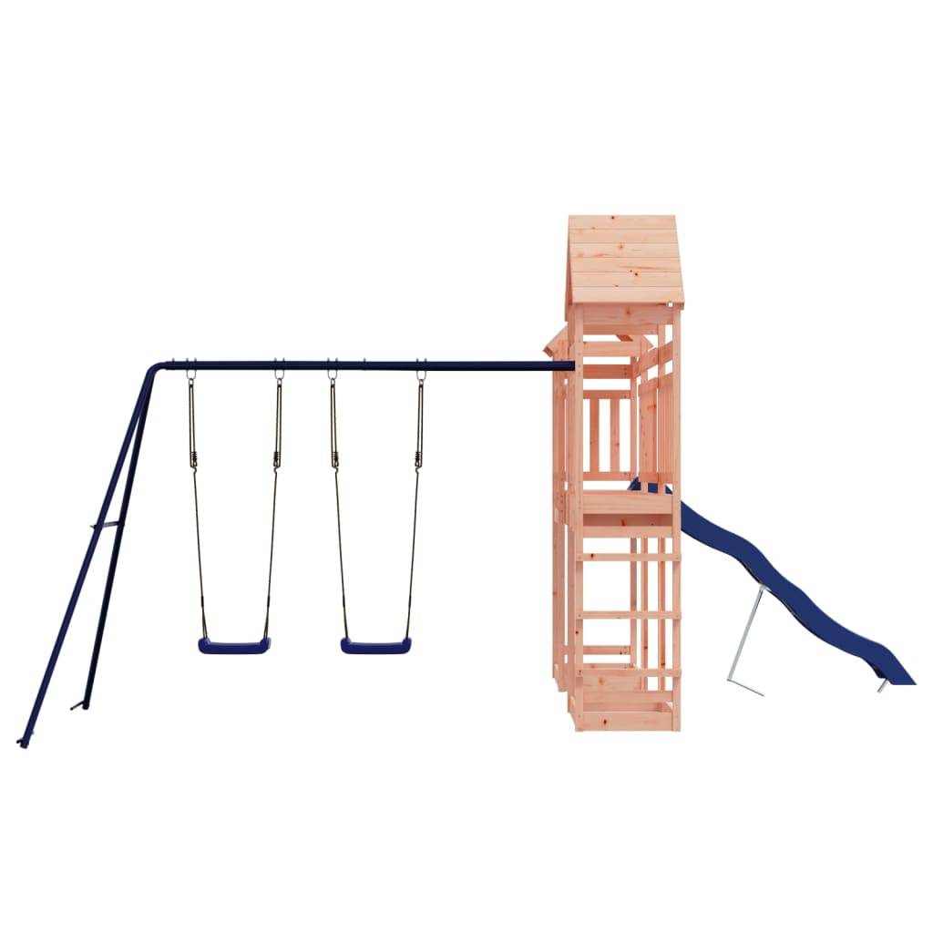 Helloshop26 - Aire de jeux d'extérieur balançoires toboggan portiques robuste jeux jardin 492 x 358 x 238 cm bois massif de douglas - Imagen 3