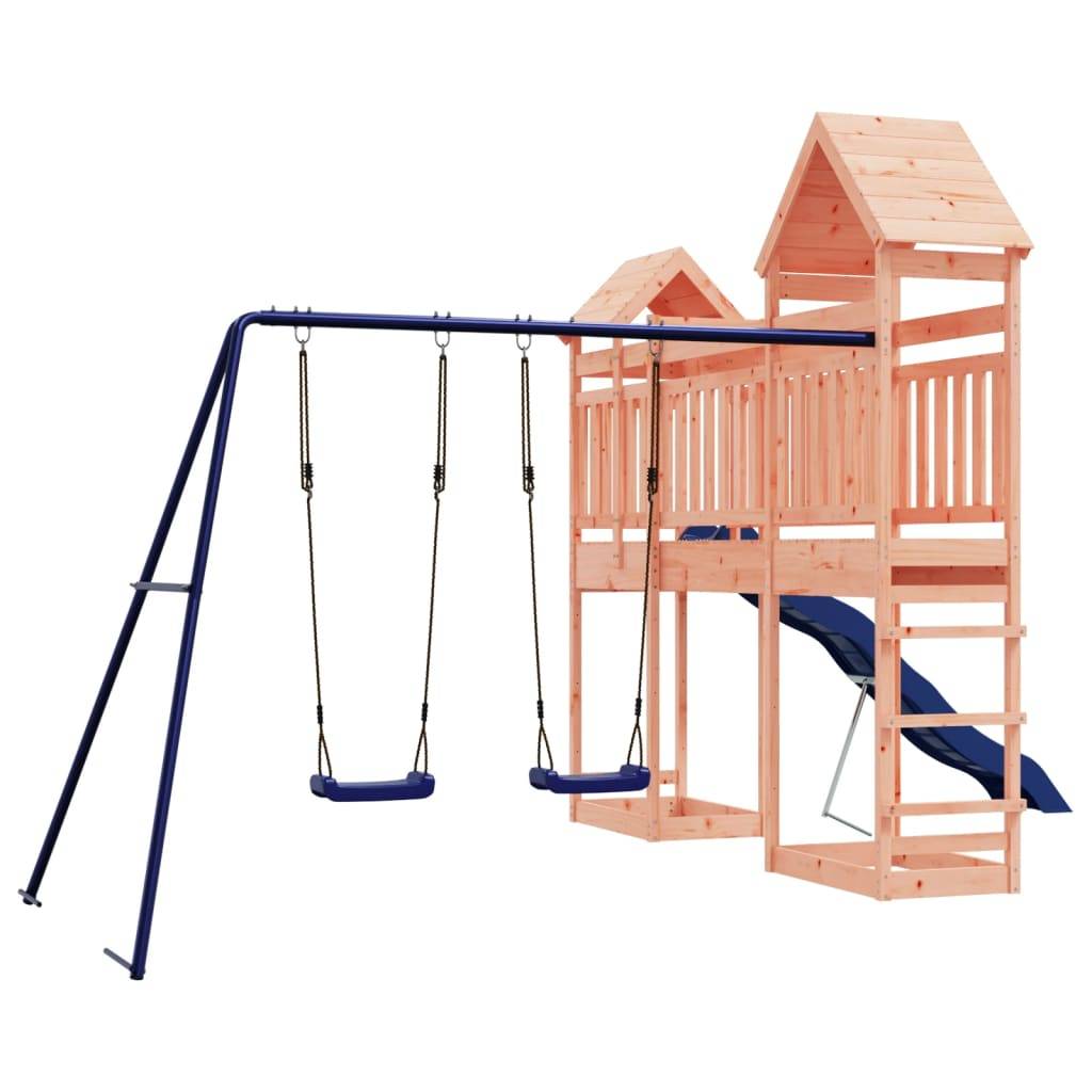 Helloshop26 - Aire de jeux d'extérieur balançoires toboggan portiques robuste jeux jardin 492 x 358 x 238 cm bois massif de douglas - Imagen 1