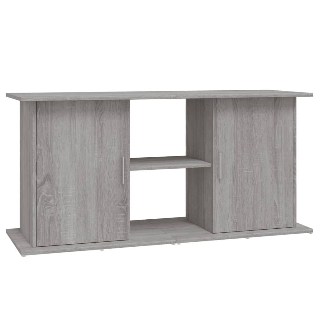 Grand Meuble Aquarium Bois d'ingénierie Rangement Pratique Sonoma Gris 121 cm - ComfortXL Outdoor Living - Image 2