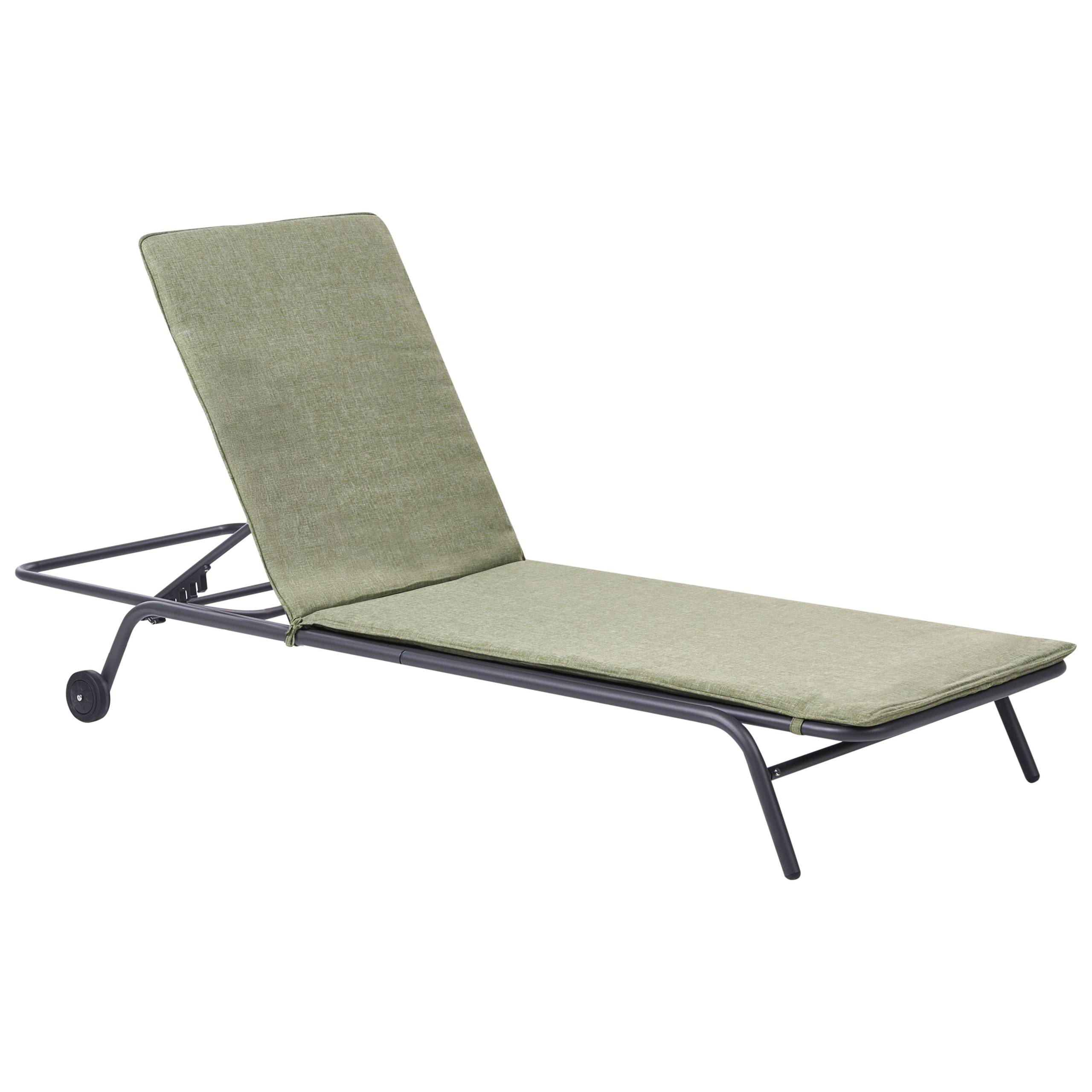 Beliani - Chaise longue Acier Vert VOLTERRA - 75x168x93- Beliani - Image 2