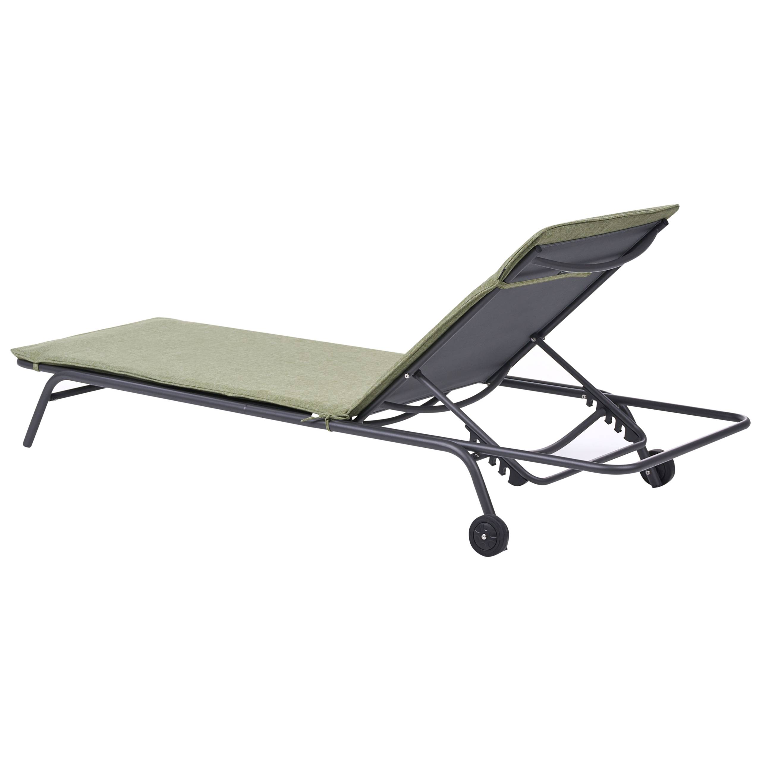 Beliani - Chaise longue Acier Vert VOLTERRA - 75x168x93- Beliani - Image 6