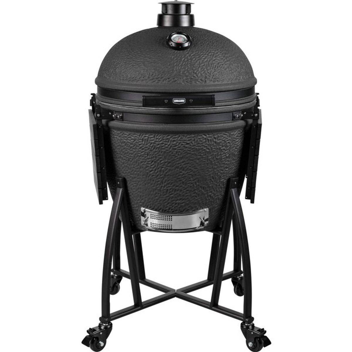 Barbecue kamado en charbon Prime XL 56 cm noir mat, 2 positions de grille - Grill Guru