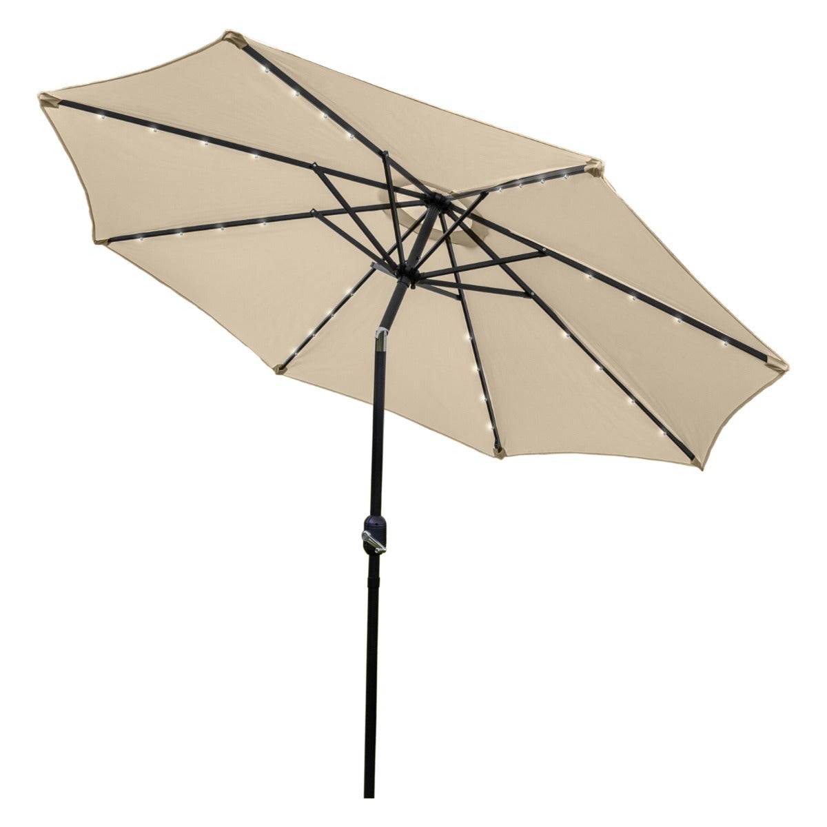 Monstershop - Parasol Beige 270 cm avec 32 LED's Intégrés - Imagen 1