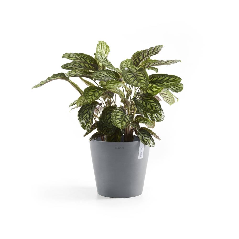 Ecopots - Pot Rond Amsterdam 30 Bleu Gris + réservoir d'eau - Ø 30 x H. 26,3 cm - 12,8 L ECOPOTS - Imagen 3