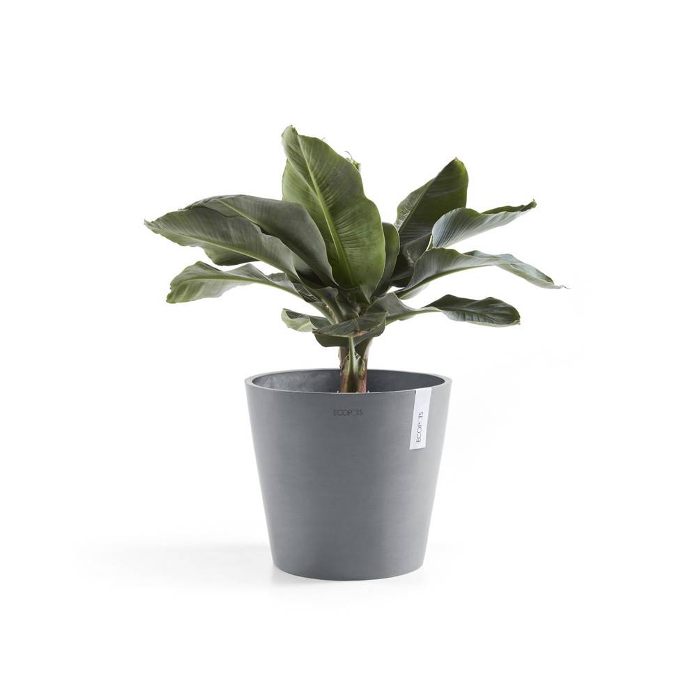 Ecopots - Pot Rond Amsterdam 30 Bleu Gris + réservoir d'eau - Ø 30 x H. 26,3 cm - 12,8 L ECOPOTS - Imagen 2