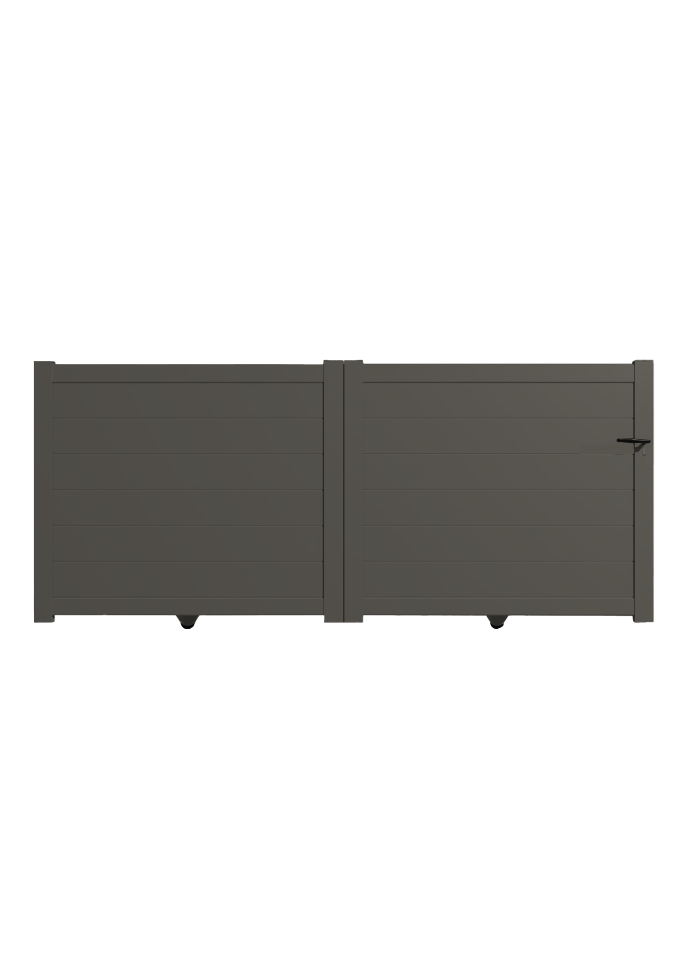 Portail Packit - Portail alu coulissant plein en kit dim. L.3000 (entre piliers) X H.1500 mm  Gris Quartz (RAL 7039)