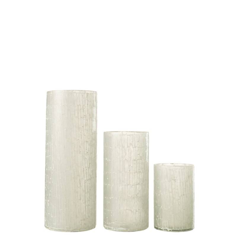 J-Line - Vase avec mosaïques en verre gris 13x13x20 cm - J-Line - Image 3