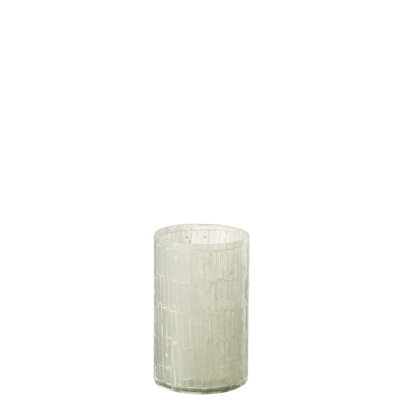 J-Line - Vase avec mosaïques en verre gris 13x13x20 cm - J-Line - Image 2