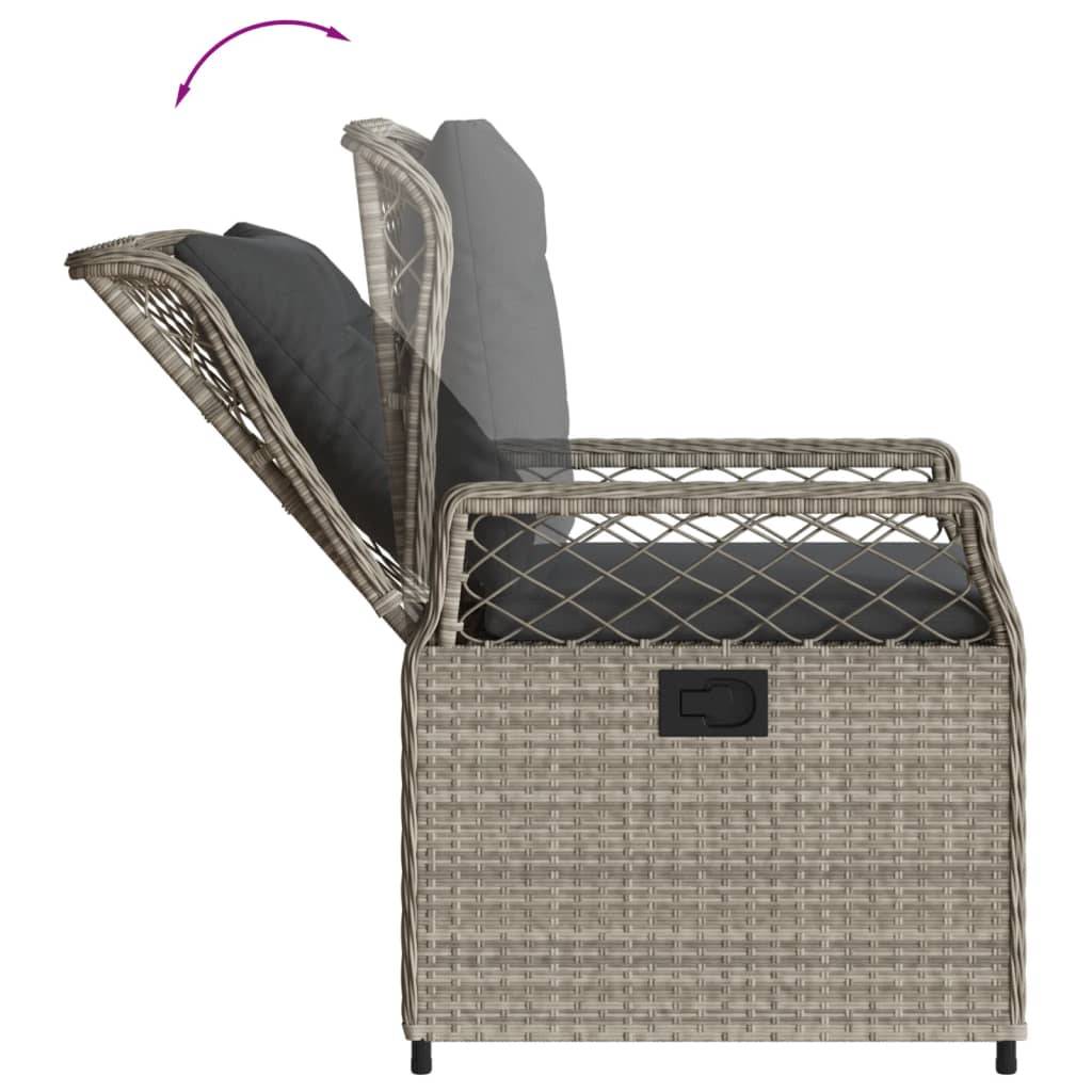 ComfortXL - Salon de Jardin Gris 6 Places avec Fauteuils Inclinables et Table Verre 190cm – ComfortXL Outdoor Living - Image 5