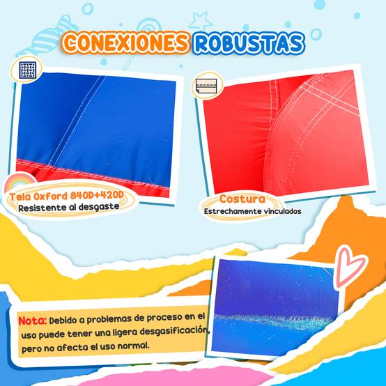 Château gonflable multicolore souffleur toboggan trampoline piscine sac de transport 435 × 245 × 200 cm 3 à 8 ans - Image 10