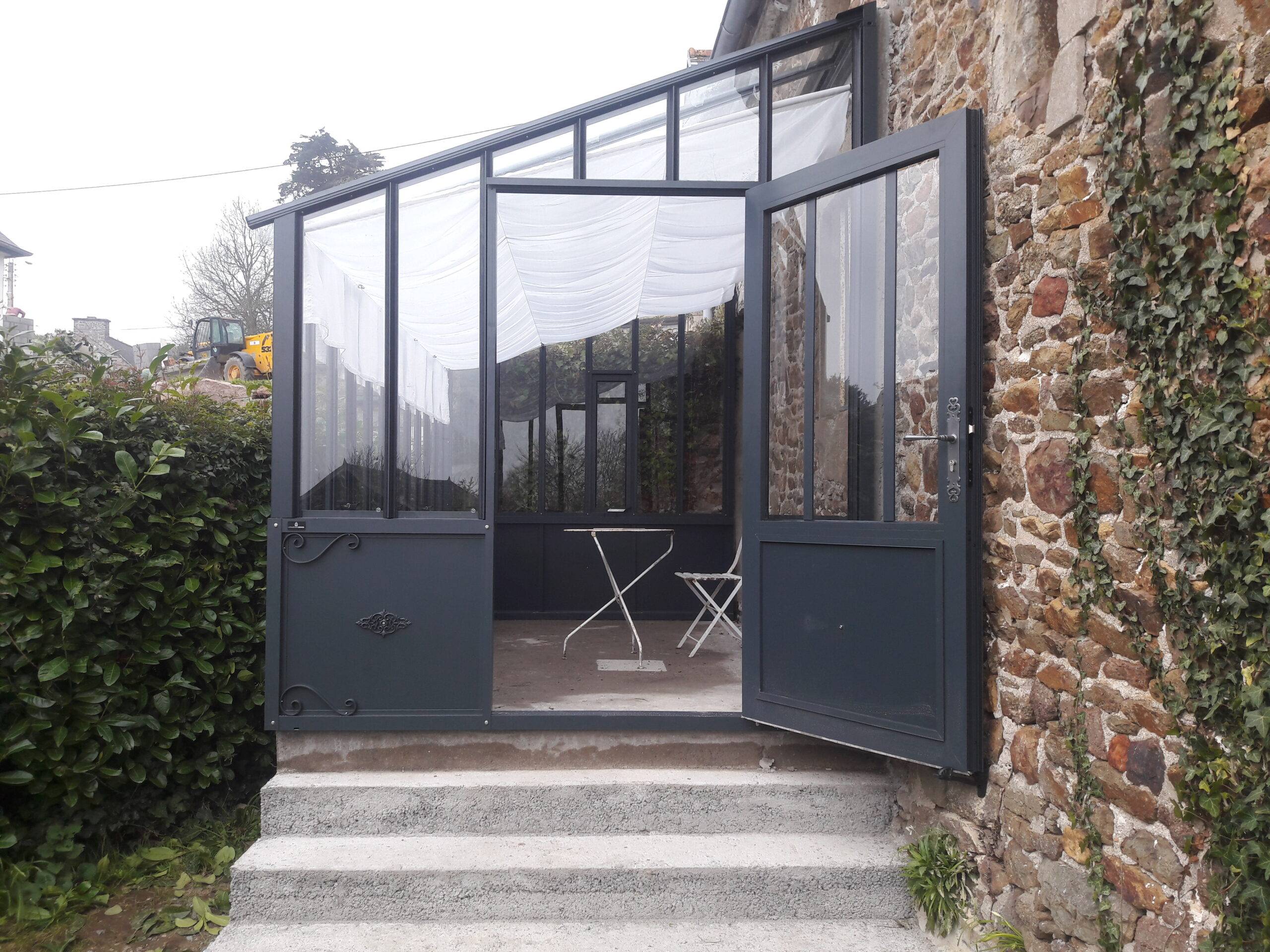 Serre en verre à l'ancienne - Hortense Soubassement - Aluminium - 5m² - mars rouille - L'atelier Des Serres - Imagen 3