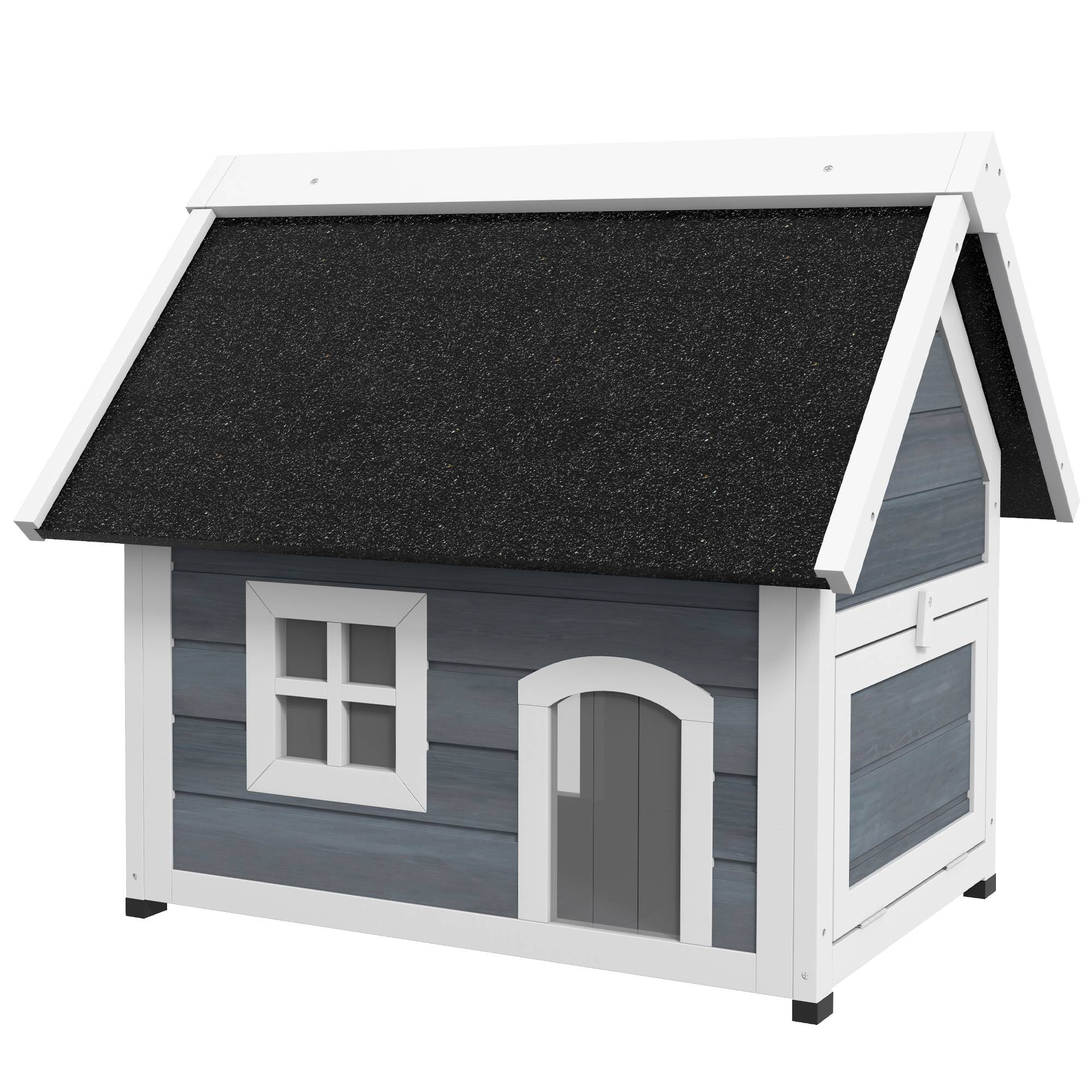 Maison pour chat bois gris 77 x 57.5 x 68 cm PANGIVO Jardiland — free download