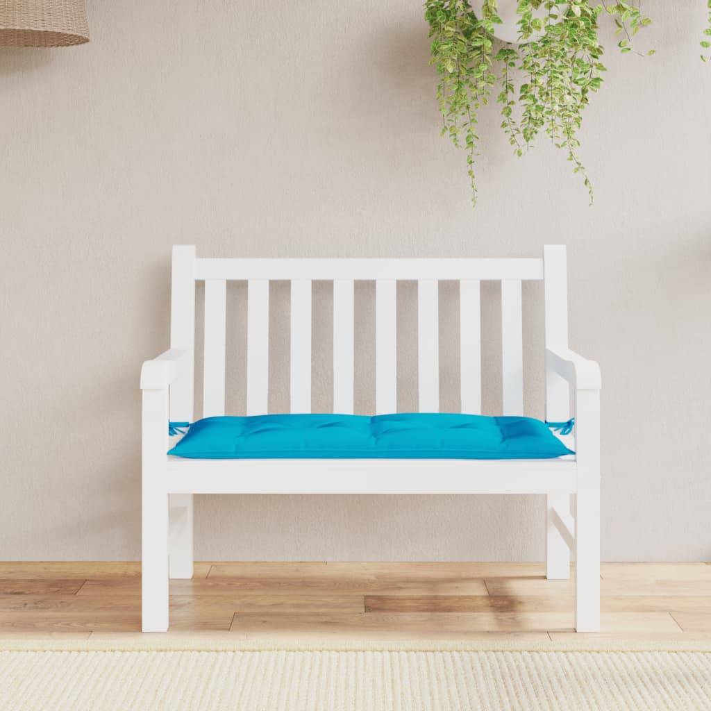 Coussin de banc de jardin bleu clair 100x50x7 cm tissu oxford MP331 - Image 3