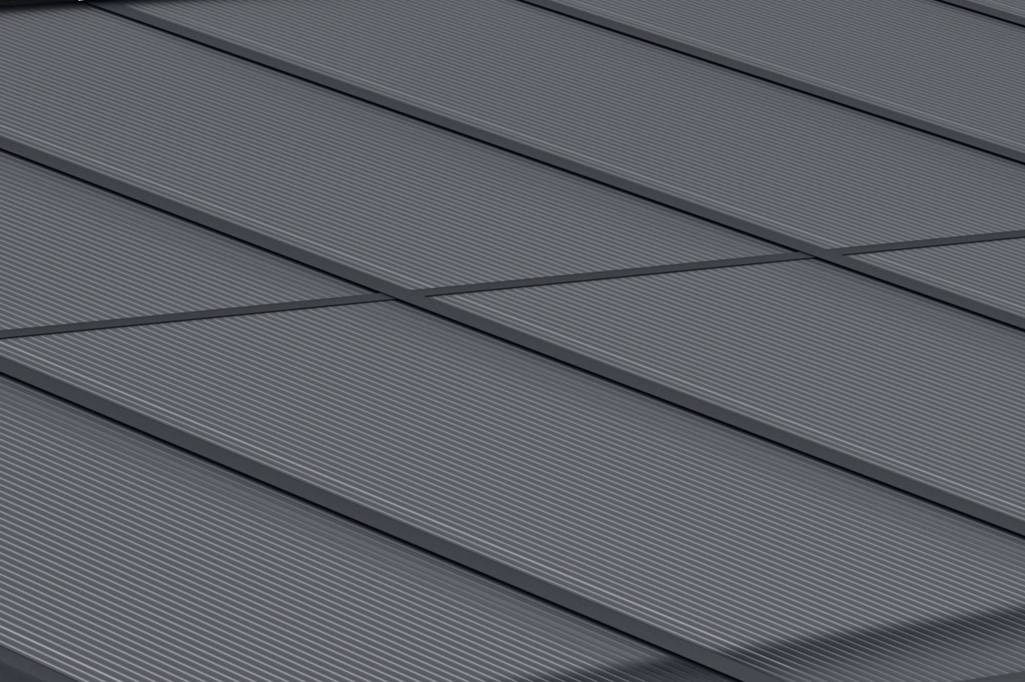 Cazeboo Pergola/Carport adossée 12m² KLEO 4x3 m gris - toit terrasse en aluminium et polycarbonate - Image 6