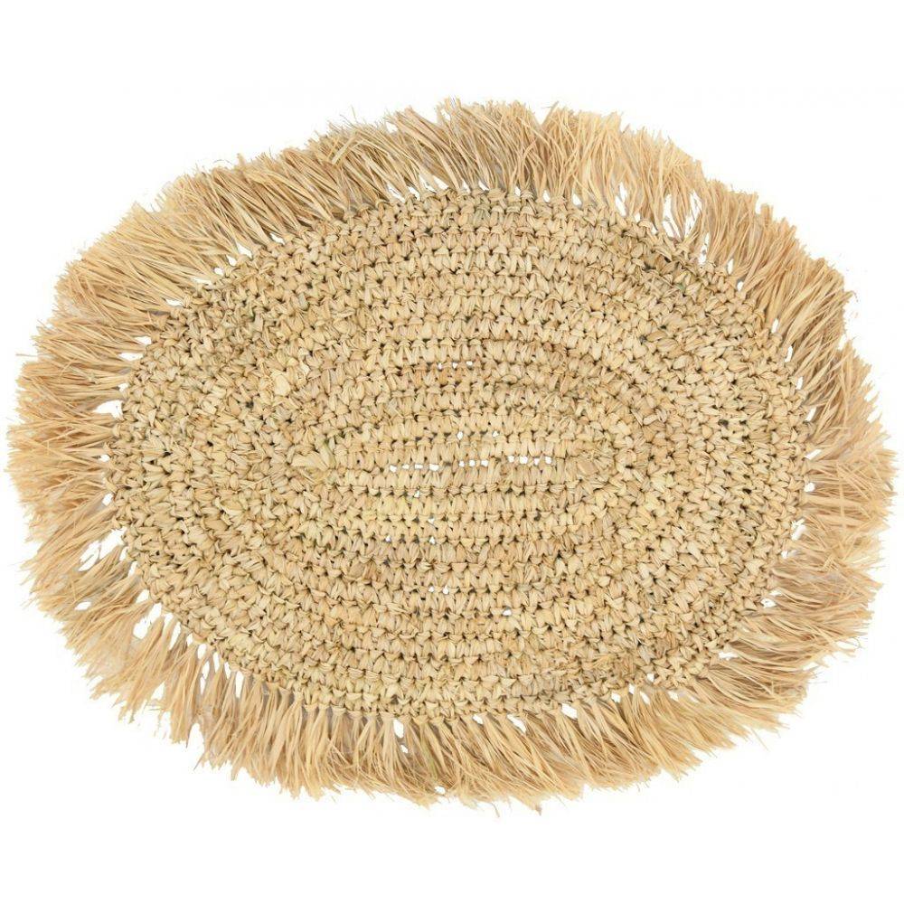 Aubry Gaspard - Set de table en raphia (Lot de 6) Ovale - Imagen 3