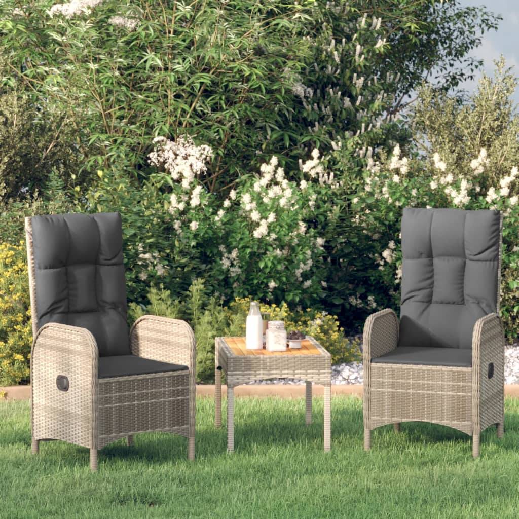 Chaise bois composite 2 places polyester gris  57 x 62,5 x 109 cm  - Prolenta premium  p3150.5 - Image 2