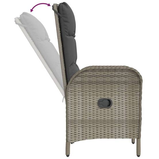 Chaise bois composite 2 places polyester gris 57 x 62,5 x 109 cm - Prolenta premium p3150.5 - Image 8