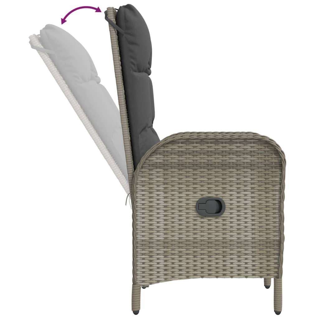 Chaise bois composite 2 places polyester gris  57 x 62,5 x 109 cm  - Prolenta premium  p3150.5 - Image 8