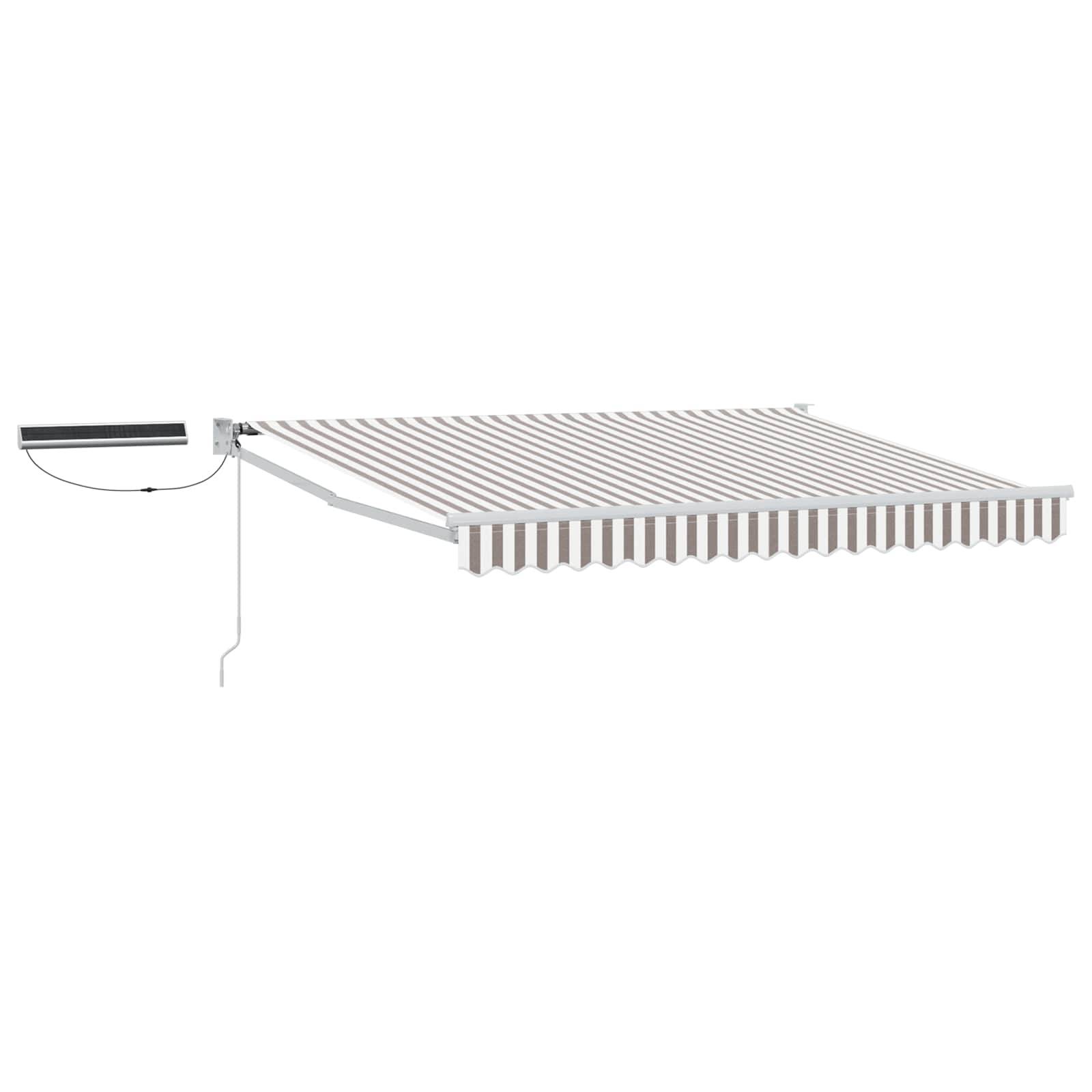 ComfortXL - Store banne solaire polyester alu pour terrasse protection chaleur gris clair - ComfortXL Outdoor Living - Image 2