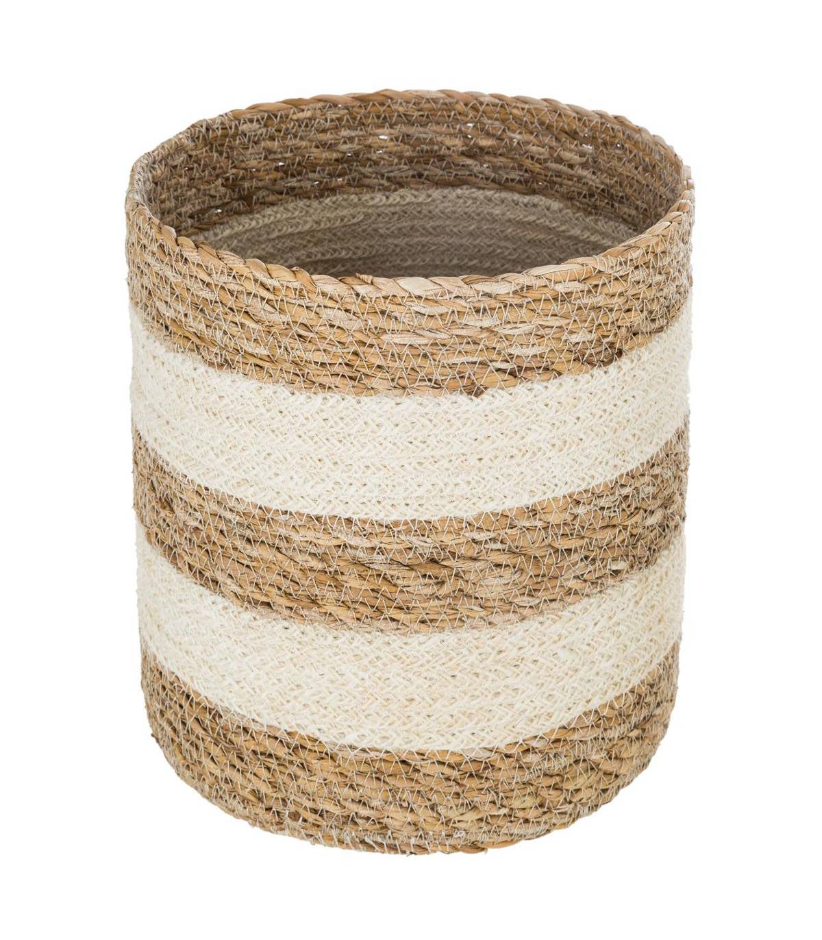 Set de 4 Paniers de rangement en Jute et Seagrass blanc et naturel - Imagen 2