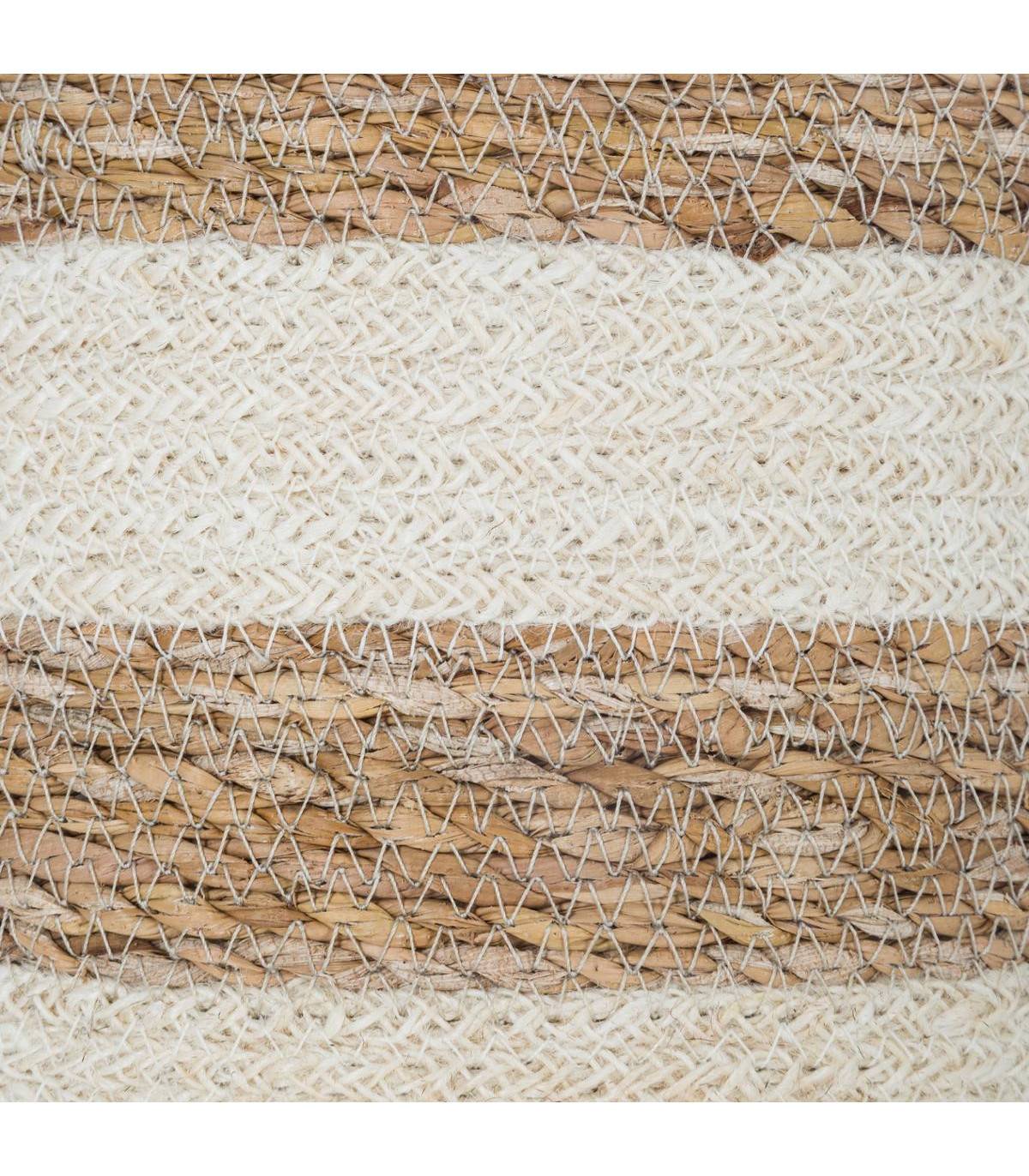 Set de 4 Paniers de rangement en Jute et Seagrass blanc et naturel - Imagen 3