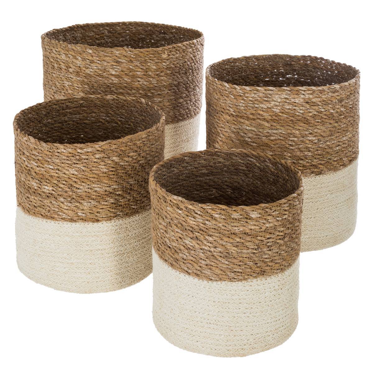 Atmosphera - Set de 4 paniers jute blanc - Atmosphera Créateur d'intérieur - Image 2