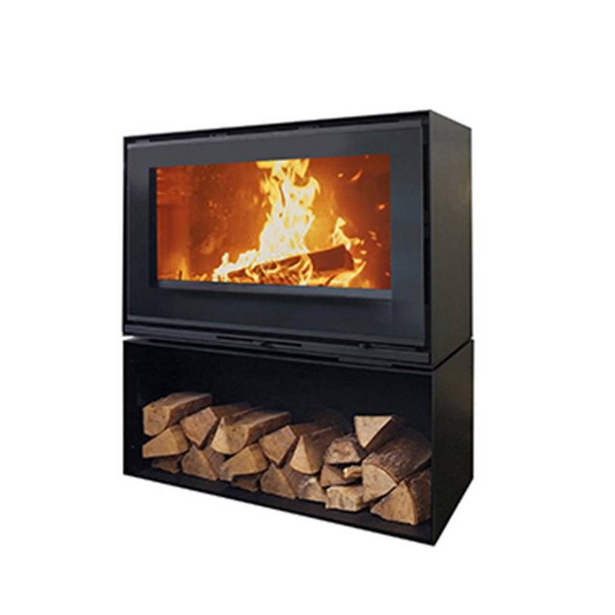 Poêle à bois fonte 10kw noir 411203PEINTANTHRACITE Godin - Image 1