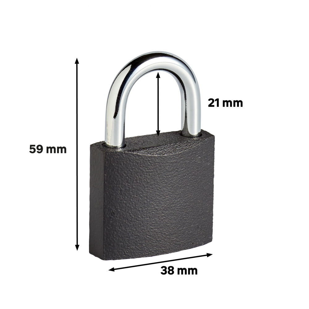 Centrale Brico - Cadenas à clé fer, l.38 mm - Image 4