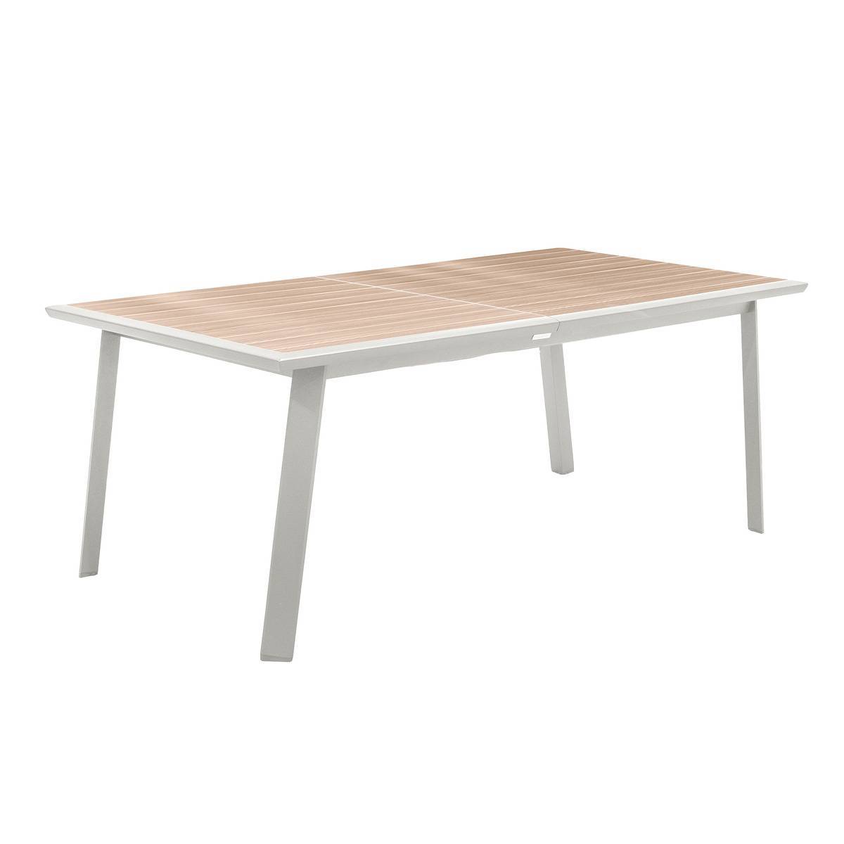 Hesperide - Table de jardin extensible "Pavane" lin & blanc 12 places en aluminium traité époxy - Hespéride - Image 2