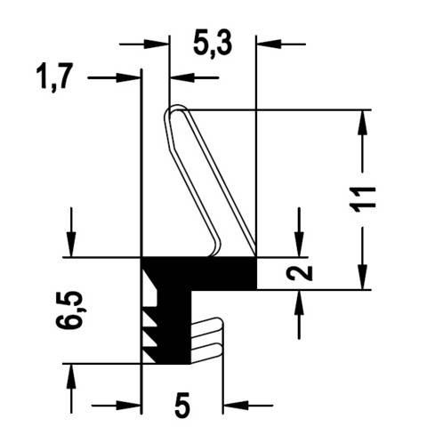 Joint sur dormant brun 606752 REHAU Larg.4.5 mm - Rouleau 75m - 606752BRUN - Image 2