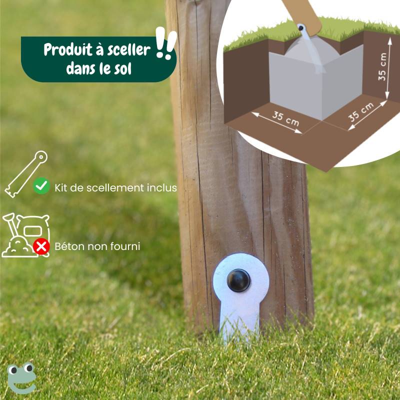 Soulet - Portique simple une place en bois rond HANNA - Image 10