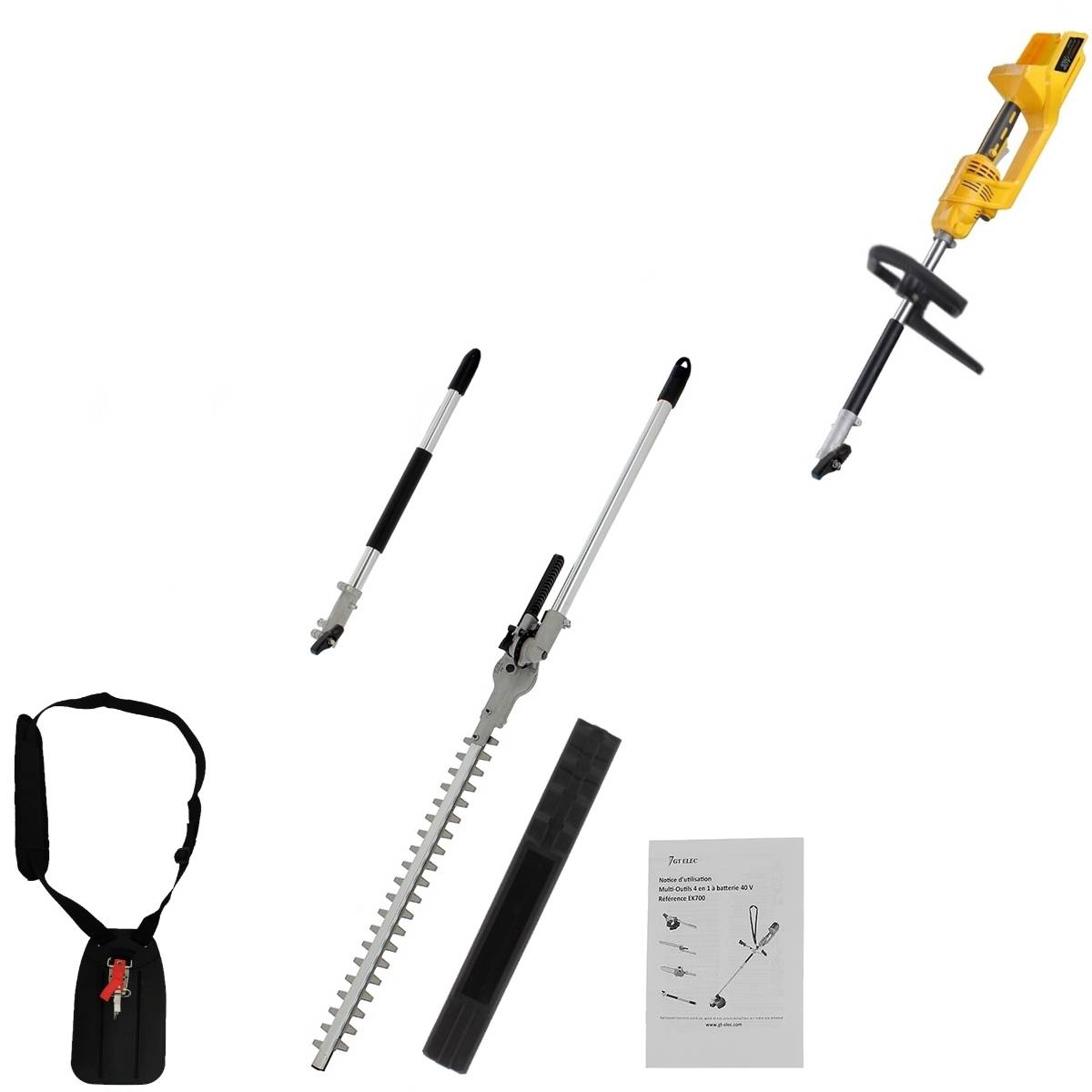Gt Elec - Taille-haies sur perche sans fil à batterie, 40 V, GT ELEC - Sans batterie et sans chargeur - GT ELEC - Image 3