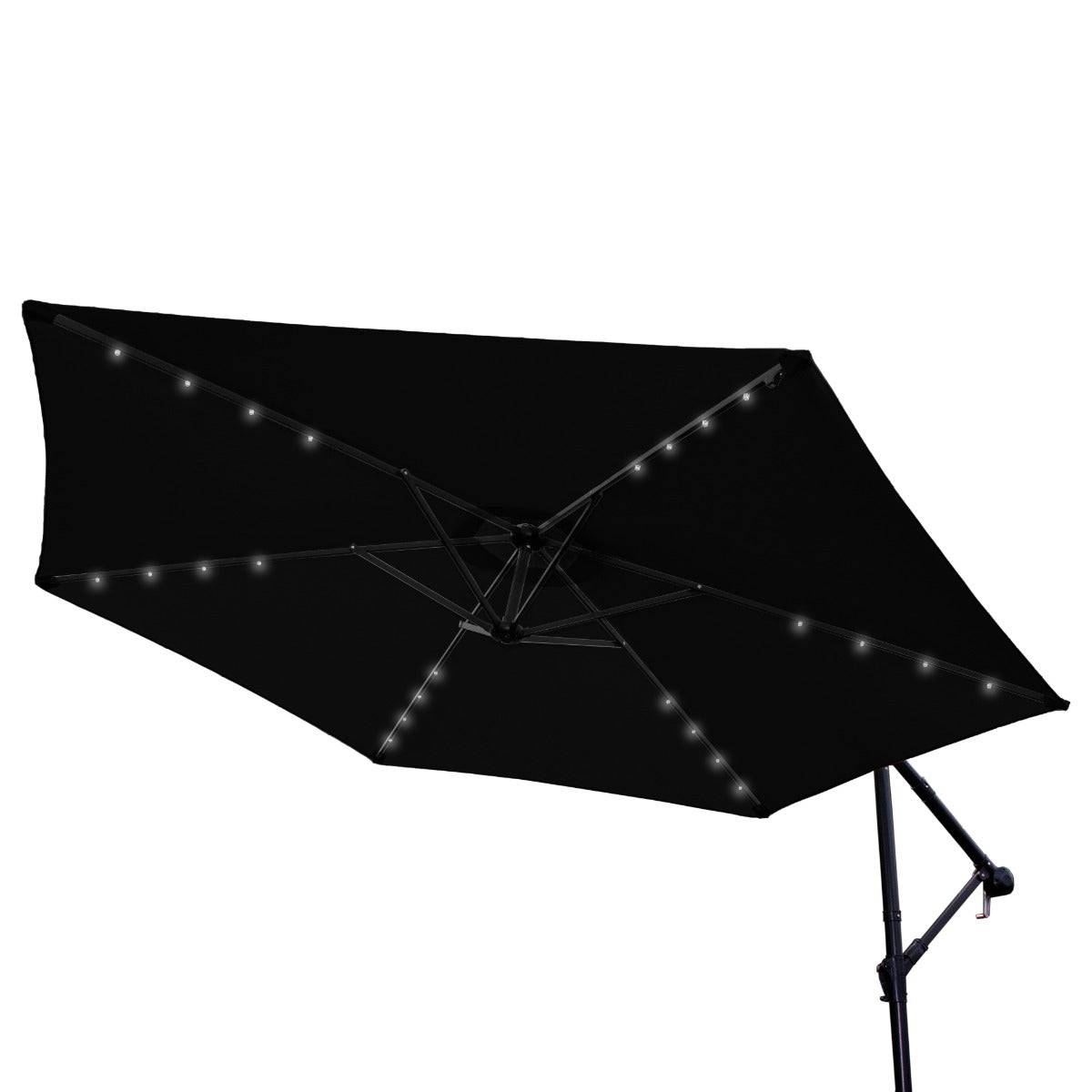 Monstershop - Parasol Noir 3m avec LED's Intégrés - Imagen 3
