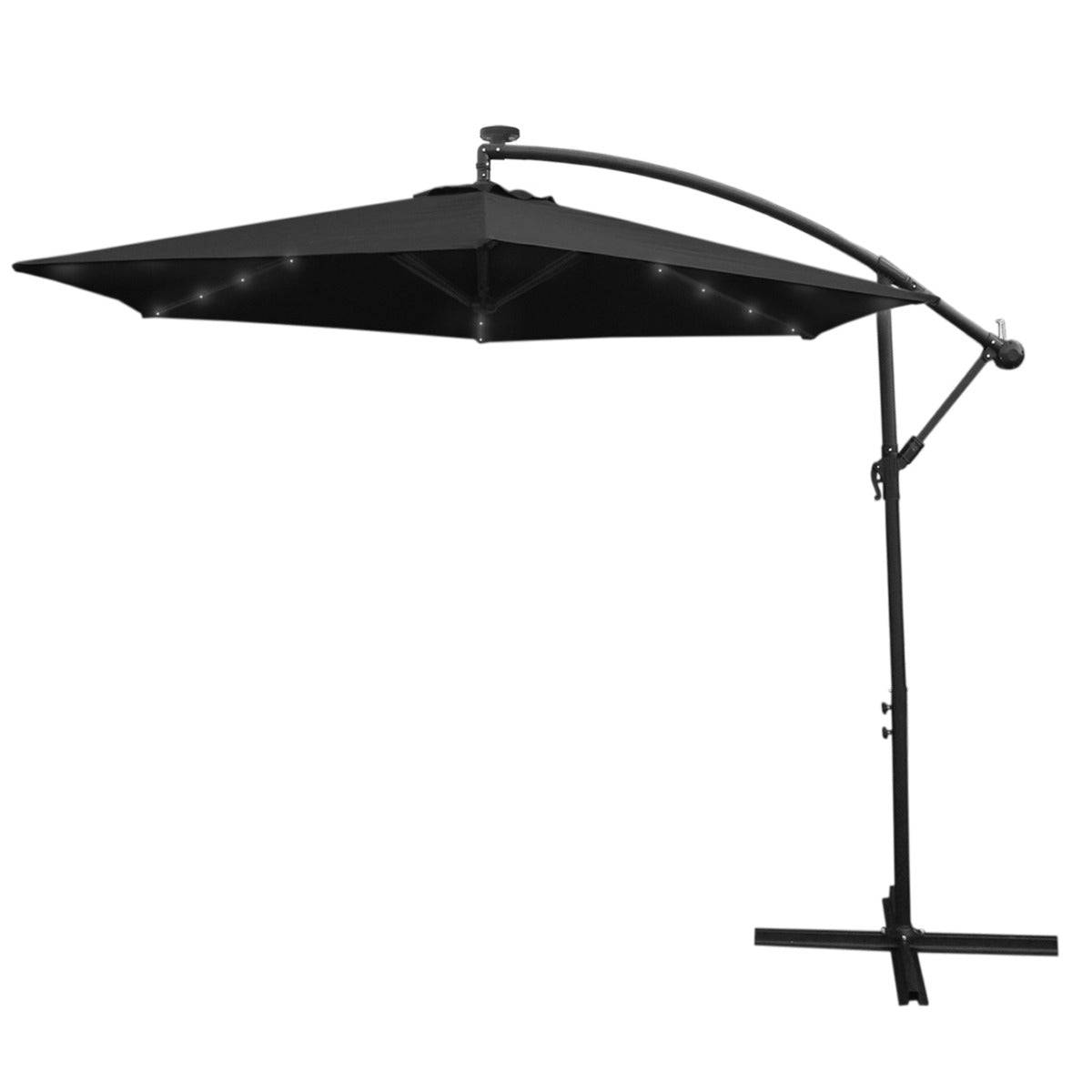Monstershop - Parasol Noir 3m avec LED's Intégrés - Imagen 1