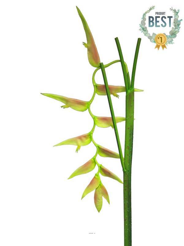 Artificielles - Branche d&rsquo;Heliconia Equatorial, L 128 cm Vert-rose - BEST - couleur: Vert-rose - Imagen 1