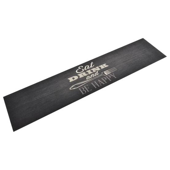 Grand Chemin de Cuisine Noir en Velours Lavable en Machine Design Moderne 60x300 cm – ComfortXL Outdoor Living - Image 1