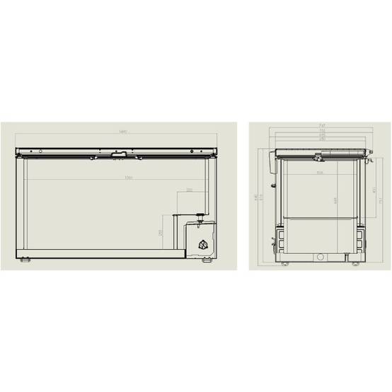 Combisteel - Congélateur Bahut Couvercle en Inox - Isolation 60 mm - Combisteel - - Image 3