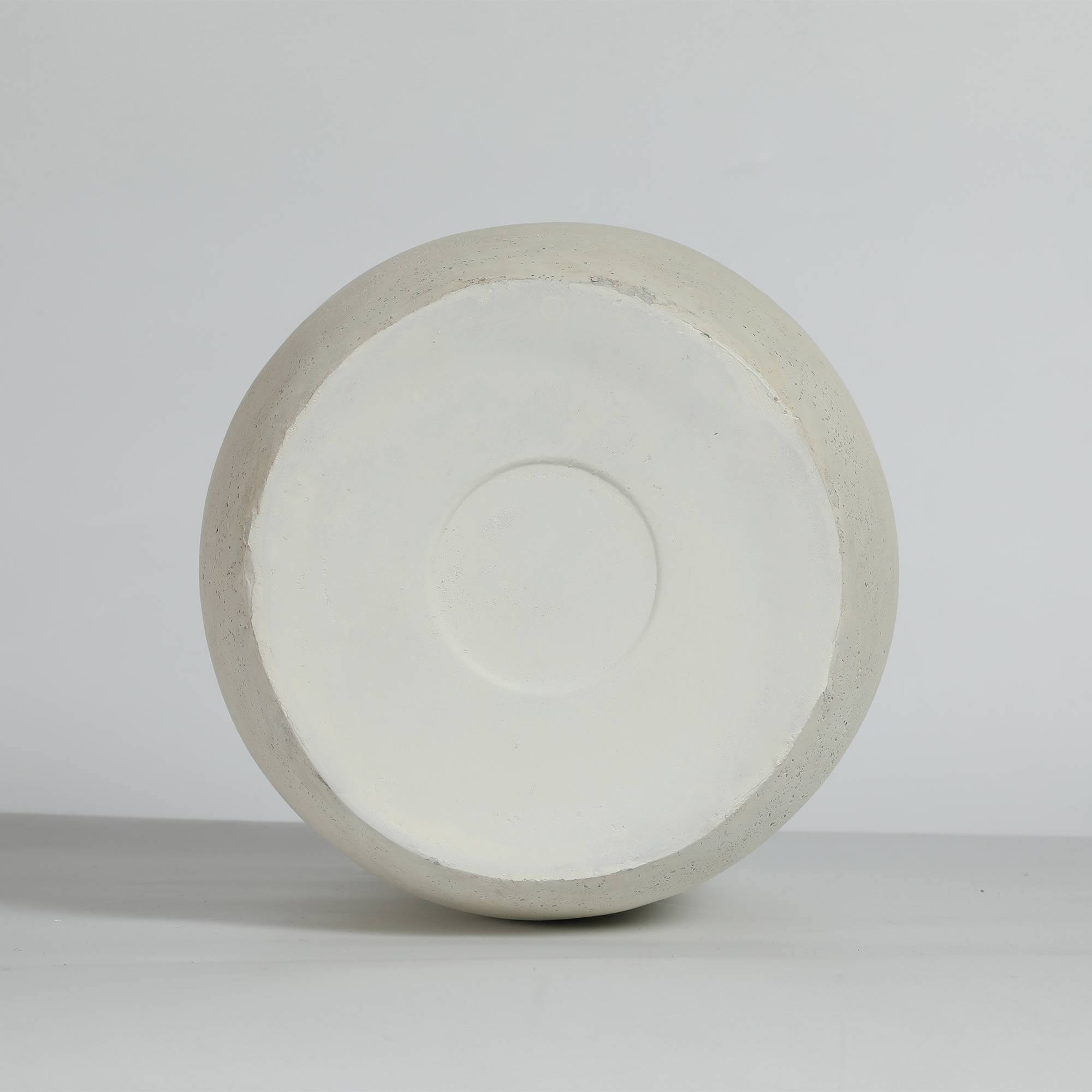 Grand pot de fleurs effet béton intérieur extérieur imperméable 30x51cm blanc - ComfortXL Outdoor Living - Image 5