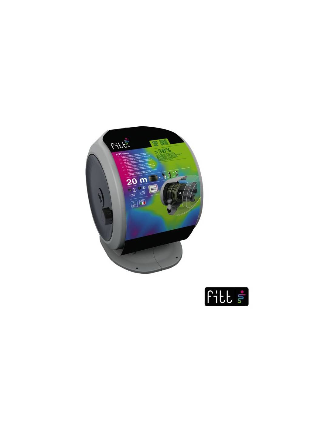 Fitt - Dévidoir Fitt Freel Grey 20m Compact, Prêt à L'emploi Avec Accessoires - Fitt France