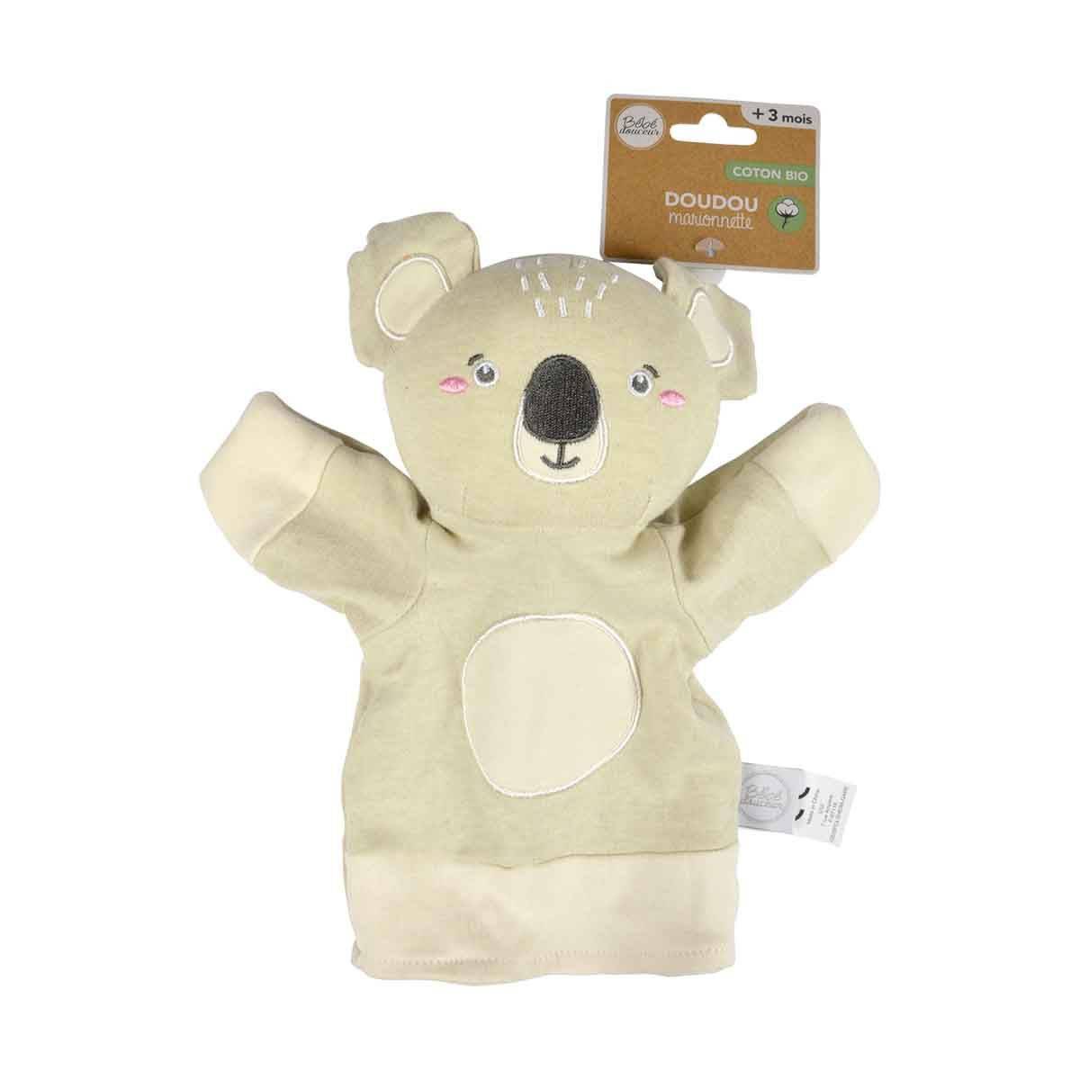 Doudou Marionnette Bébé "Koala" 26cm Beige - Image 3